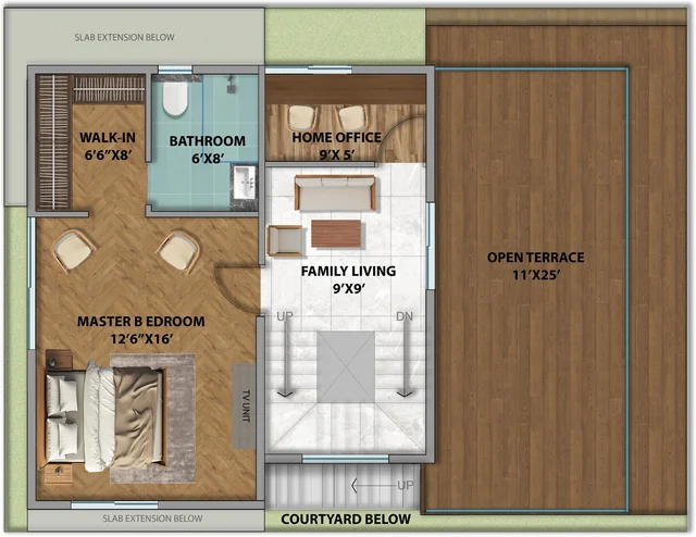 Nambiar Bannerghatta 5 BHK Villa 41x63 floor plan